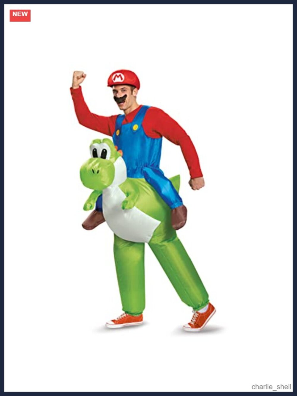 Inflatable Yoshi Ride On Costume Nintendo Adult Halloween Jumpsuit
